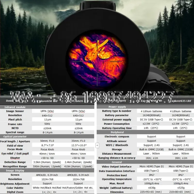 Mira de visão noturna com telê - Hunting Thermal Imaging Scope avaliação e preço